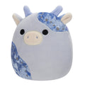 5-Inch Marzio Light Blue Velvet Cow - 2