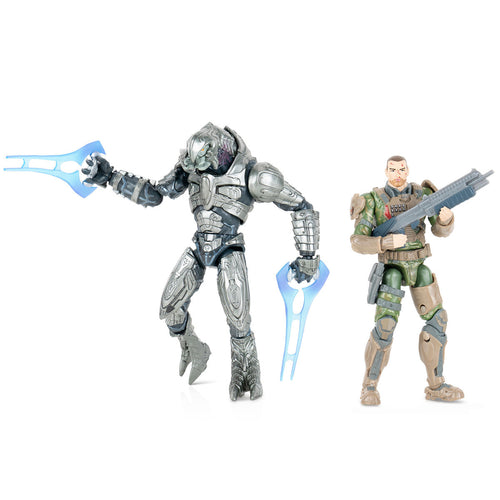 Vault Halo Arbiter Ripa ‘Moramee vs. Sergeant Forge Action & Toy Figures | 2-Pack, 4-Inch, 40+ Points