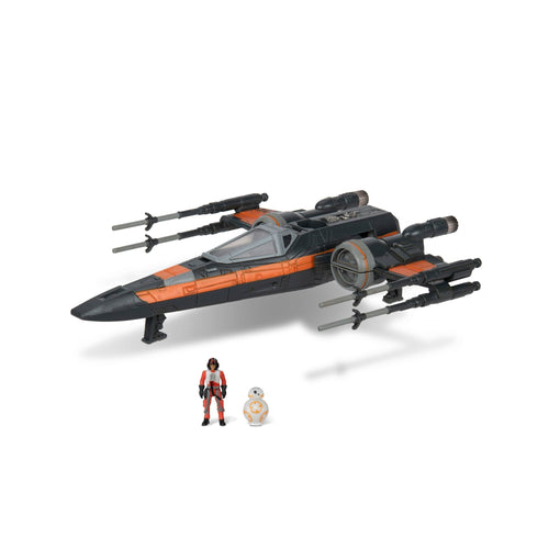 Star Wars Micro Galaxy Squadron Poe Dameron’s T-70 X-Wing Action & Toy Figures 5"