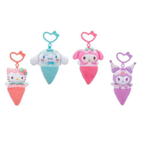 Hello Kitty and Friends Ice Cream Clip-On Plush 4-Pack — 4"
