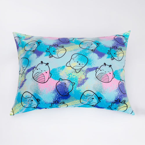 SquishPillow 'Mallow Nights Blue Standard Pillowcases – Super-Soft Stretch Fabric