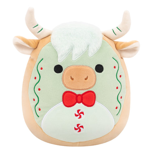 Squishmallows Select Series Iver Holiday Cookie Highland Cow Plush, 8" or 12"