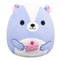 8-Inch Caspian the Lavender Skunk Holding Cake Slice - 1