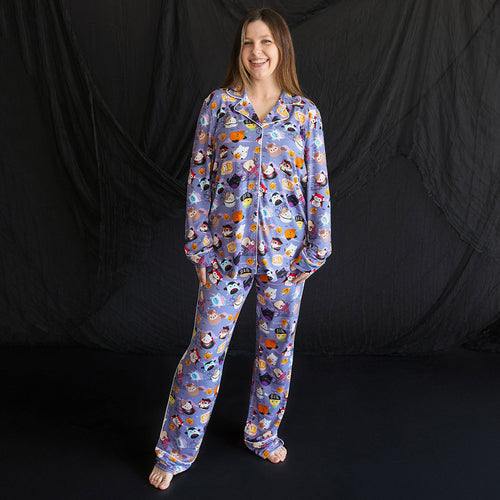 Posh Peanut Squishmallows Halloween Women's Loungewear Pajama Set — Purple, XS 00, Small 0-2, Medium 4-6, Large 8-10, XL 12-14, 2XL 16-18 & 3XL 20-22