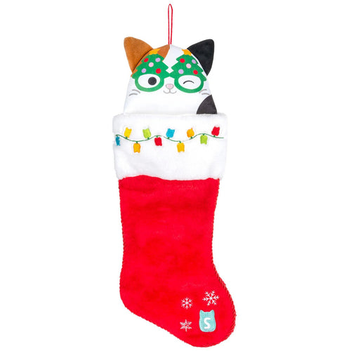 Squishmallows Cam the Calico Cat Holiday Stocking Decor