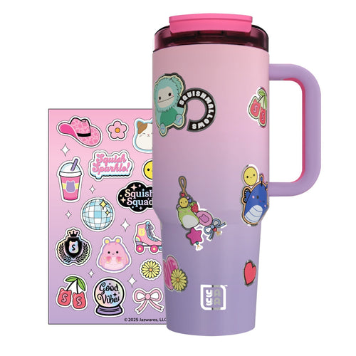YAYA Squishmallows Sticker Bomb Tumbler with Straw — 30oz · 40oz