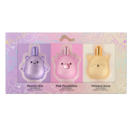 Squishmallows Fragrances 3-Piece Coffret Set – 0.42 oz Minis