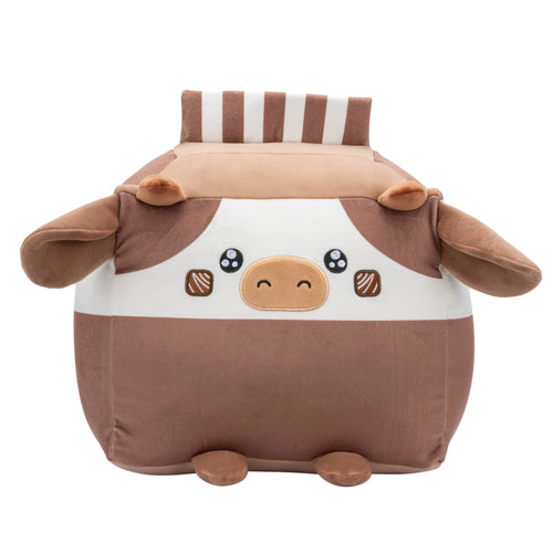 Russ Chocolate Milk Box Cow Plush – 14-Inch Medium Soft Cuddle Toy