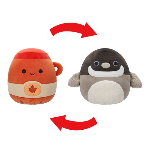 FlipAMallows Jeremiah Maple Syrup & Gertrude Canadian Goose Reversible Plush — 8"