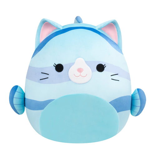 Squishmallows Melinda Blue Striped Cat Fish Plush — 20"