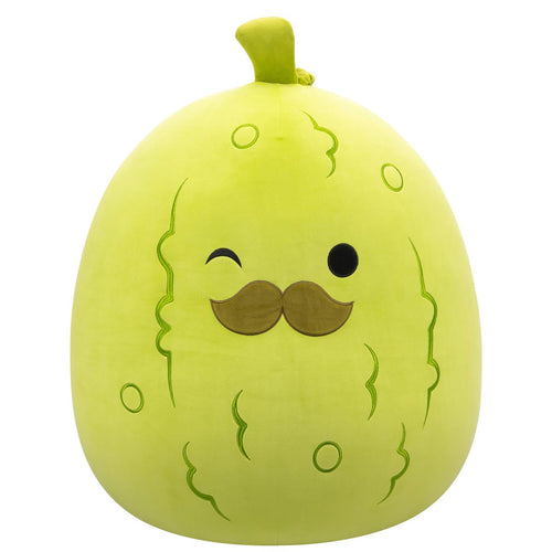 Squishmallows Charles Winking Green Pickle Plush with Mustache 24"