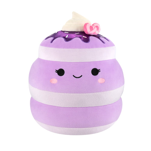 Squishmallows 12" Select Series Una the Ube Pancakes with Pink Pretzel Plush