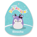 14-Inch Binoche the Purple Fawn with Plaid Antlers and Bow - 5
