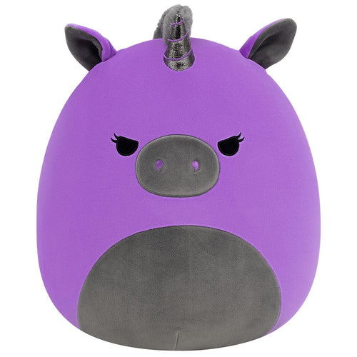 Squishmallows 14" Velocity the Purple and Black Unicorn Plush