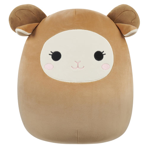 Squishmallows Reggie Brown Ram Plush with Eyelashes 16"
