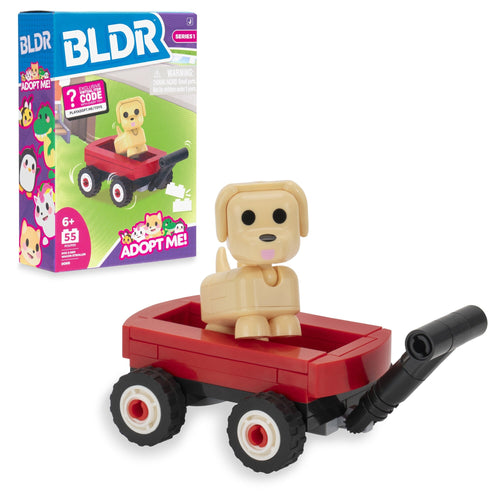BLDR Adopt Me Dog & Red Wagon Stroller Building Sets