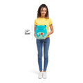 12-Inch Ludwig the Teal Frog Holding Rose - 7