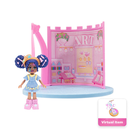 Royale High Art Studio Mini Room Toy Playsets with Water-Reveal Painting