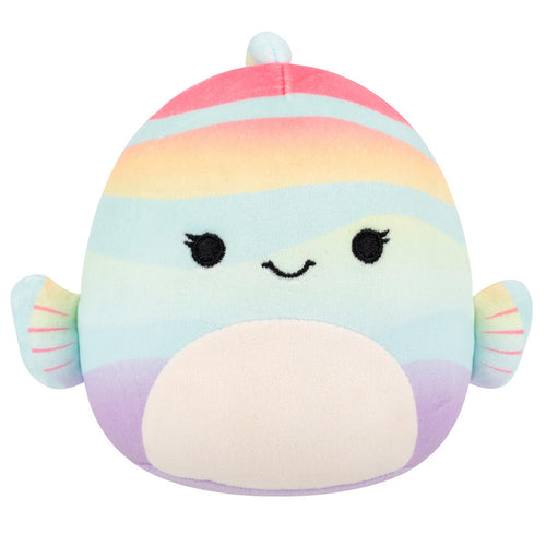 Squishmallows Canda Rainbow Striped Fish Plush 5"