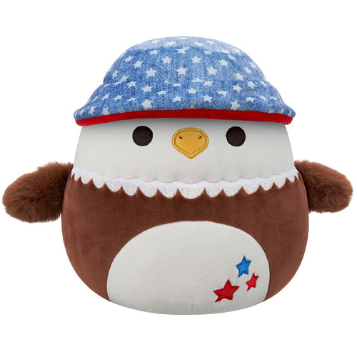 Squishmallows Edward Bald Eagle With Blue Bucket Hat and Stars Embroidery Plush 5"