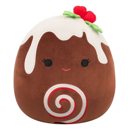 Squishmallows Fleur Buche de Noel Yule Log with Holly Plush 8"