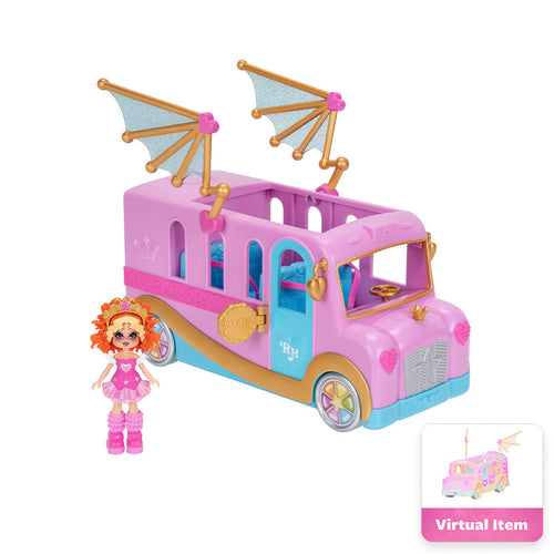 Royale High Bus & Glam Closet Toy Playsets with 3-Inch Doll, Seats 4, Ages 5+