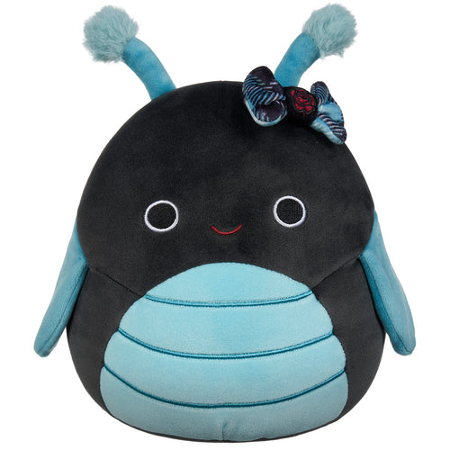 Squishmallows Celie Teal & Black Grasshopper Plush with Bow 14"