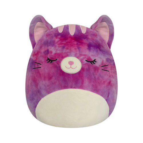 Squishmallows Caeli Purple Tie-Dye Tabby Cat Plush 14"