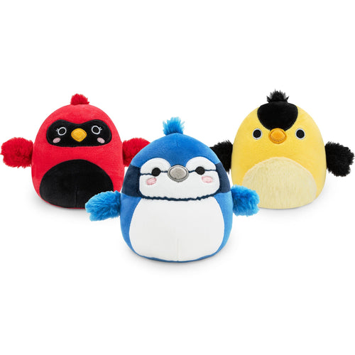 Squishmallows Babs, Cazlan & Geranium Birds Plush 5" 3-Pack