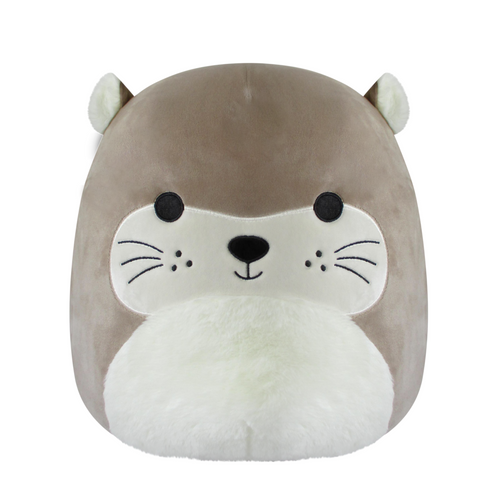 Squishmallows Rie Light Brown Otter Plush with Fuzzy Ears 14"