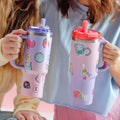 Squishmallows Sticker Bomb Tumbler with Straw - 12