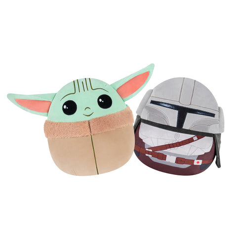 Squishmallows Star Wars Mandalorian & Grogu Plush 2-Pack — 8"