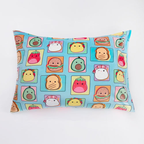 “Total Foodies” Teal SquishPillow Pillowcase (Standard) Pillowcases