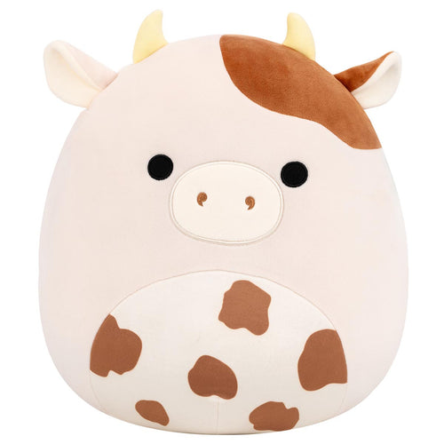 Squishmallows Nightingale Tan & Brown Spotted Cow Plush — 14"