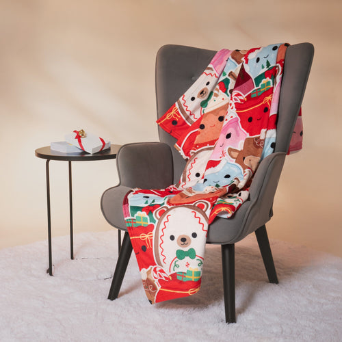 Squishmallows Holiday Throw Blanket Bedding