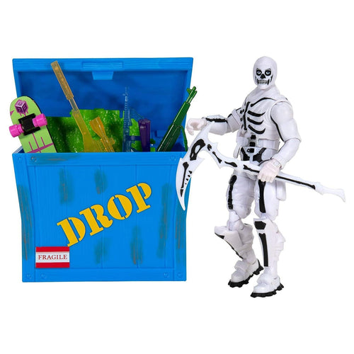 Fortnite Skull Trooper (Inverted) & Supply Crate D | Action & Toy Figures
