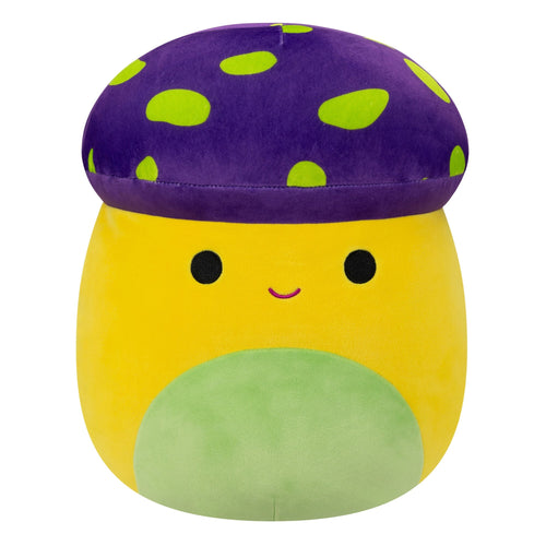 Squishmallows Enid Neon Yellow & Purple Mushroom Plush 12"