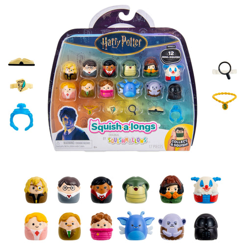 Squish-a-longs Harry Potter Defense Against the Dark Arts Toy Playsets – 12 Mini-Squish & 4 Accessories