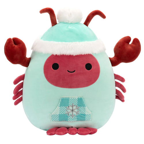Squishmallows 12" Select Series Lorono the Lobster Plush — Red Lobster in Green Snowsuit