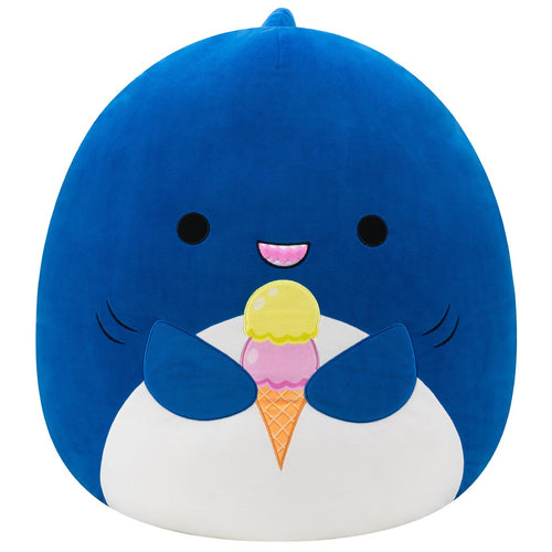 Squishmallows Mav Blue Shark Holding Ice Cream Plush 20"