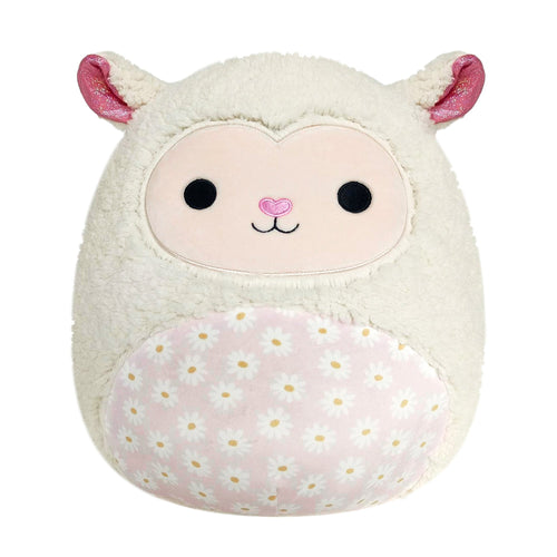 Squishmallows Sophie Cream Lamb Daisy Belly Plush – 14"