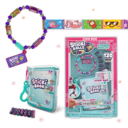 Sticki Rolls Sticki Book - Wearable & Shareable Sticker Bracelet + Collection Sticki Book Craft Kits