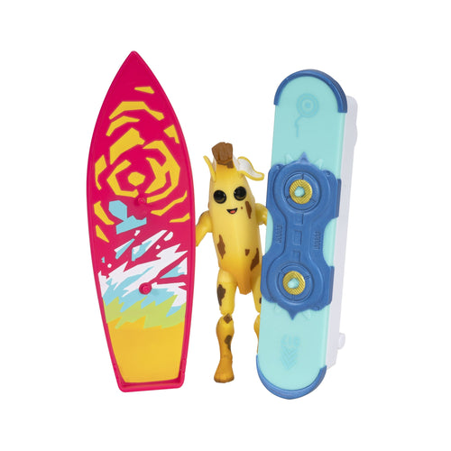 Fortnite Transforming Driftboard Vehicle with Peely (Ripe) | 4-Inch Action & Toy Figures