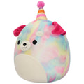 12-Inch Delenne the Rainbow Tie-Dye Dog With Party Hat - 2