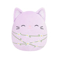 8-Inch Mak the Lavender Cat Wrapped with Flower Stems - 1