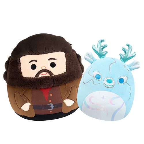 Squishmallows Select Series Harry Potter Plush Bundle – 8" Patronus and 12" Hagrid