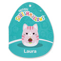 14-Inch Laura the Pink Tabby Cat Holding Birthday Cupcake - 5