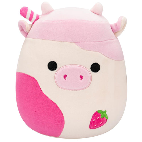Squishmallows 8" Select Series Caedyn the Strawberry Milk Scented Cow Plush
