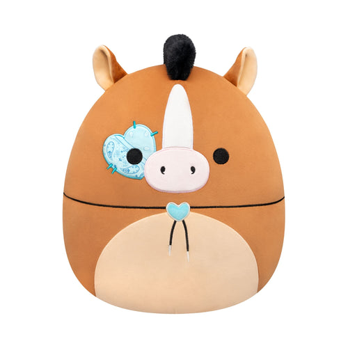 Squishmallows Brisby Brown Horse Plush with Bolo Tie & Heart Eyepatch 12"