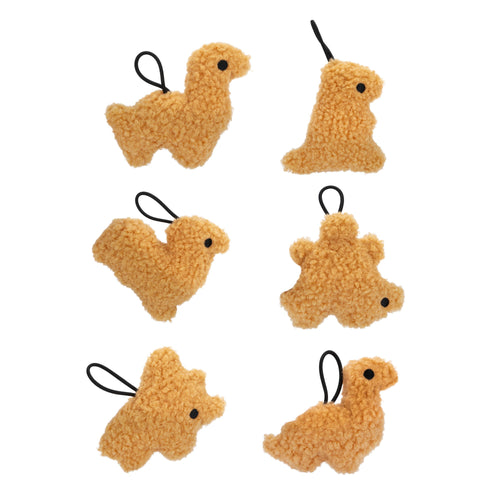 Russ Snackeez Dino Nuggets 3.5" Plush Clip 6-Pack
